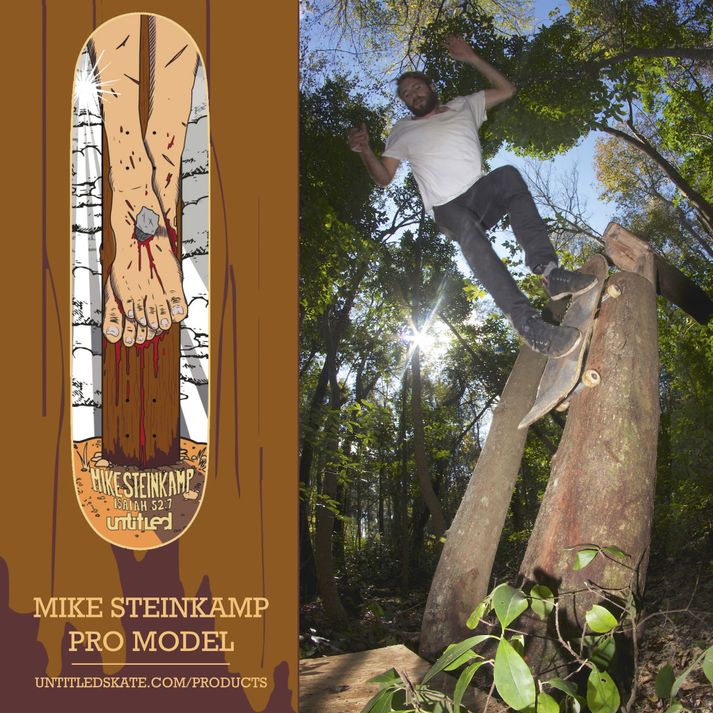 mike steinkamp pro model untitled skateboards jesus feet
